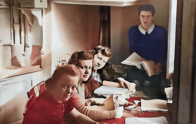 Kvinnliga kodknäckare på Karlbo 1941
